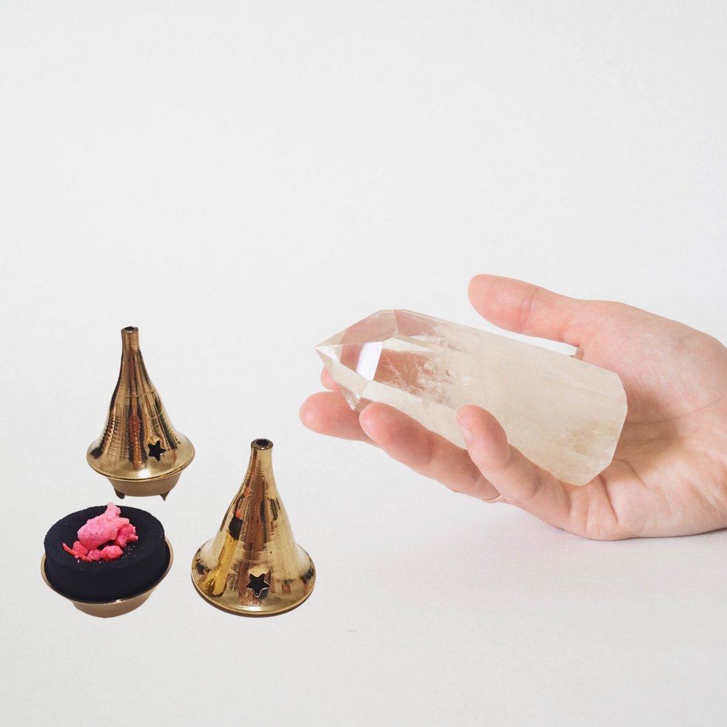 Solid Brass Incense Burner with lid