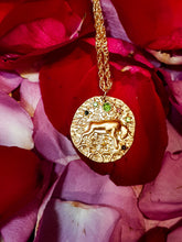 Load image into Gallery viewer, Taurus 12 Star Constellation Coin Necklace
